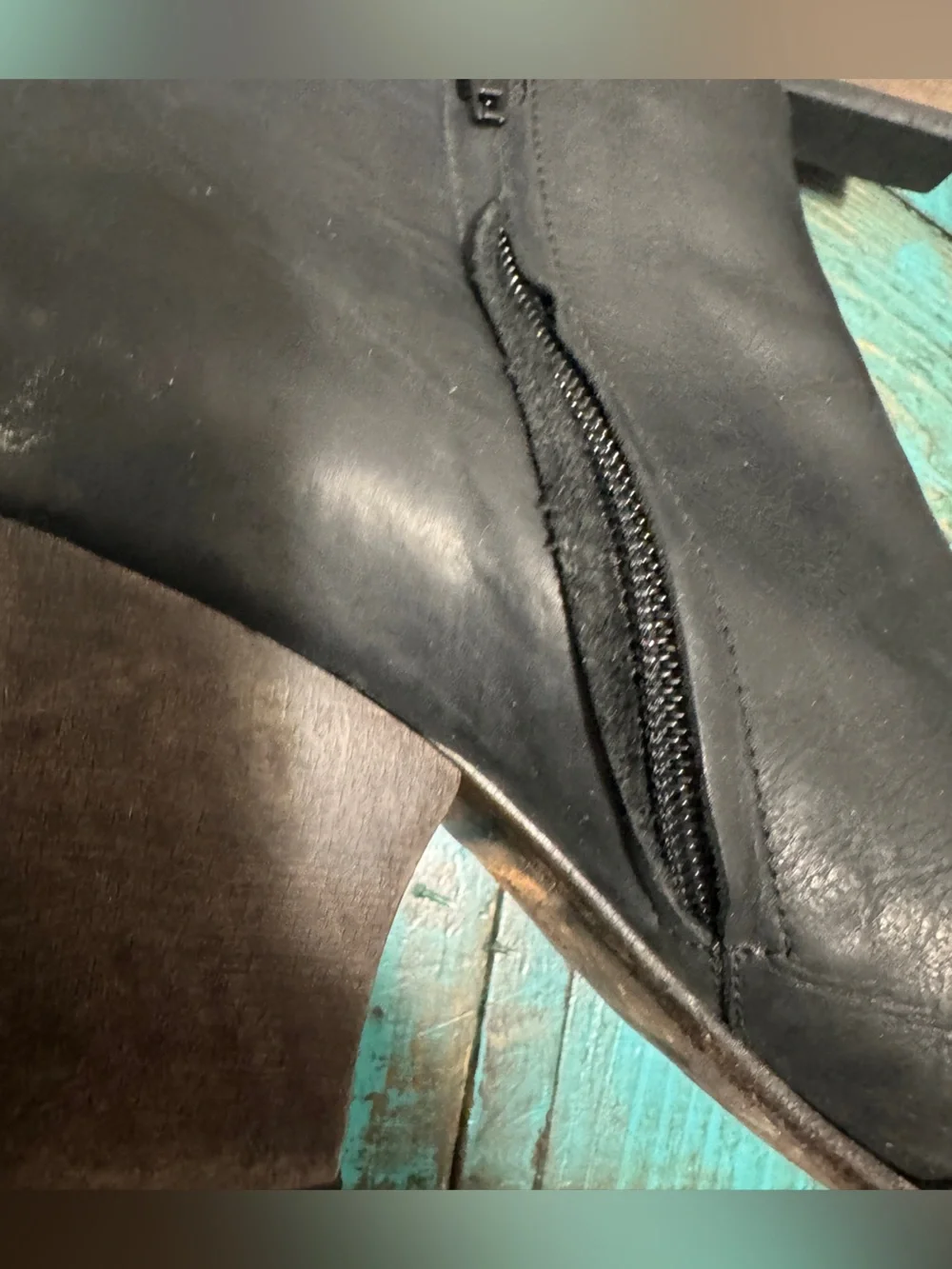 Coclico Black Leather Ankle Booties Block Heel Made in Spain Size 39 - Picture 9 of 14